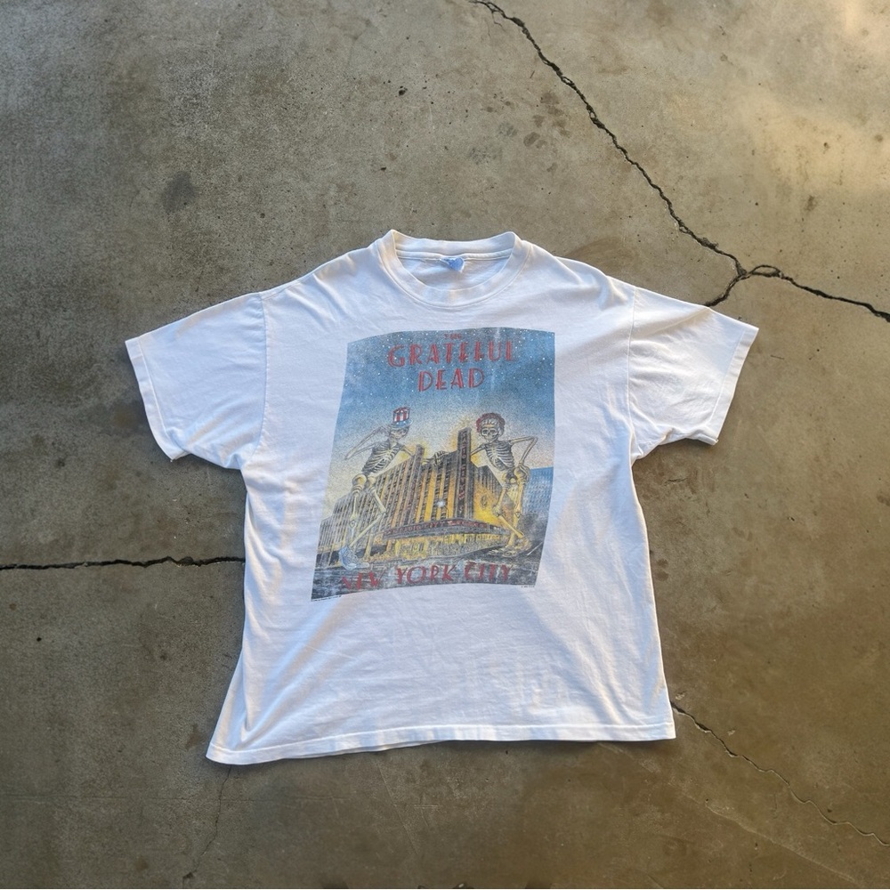 1995 vintage Grateful Dead New York City white heavyweight beefy hanes
